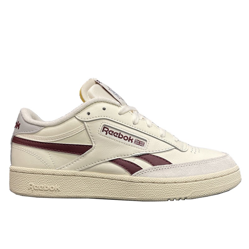 C Maroon sneakers shoes Pure Leather Grey Revenge / REEBOK - Classic Club Chalk /